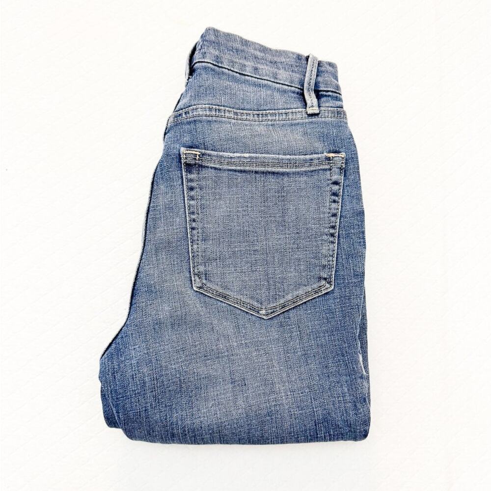 Good American Good Waist Blue634 Zip Fly Ripped Denim Jeans Size 0 / 25